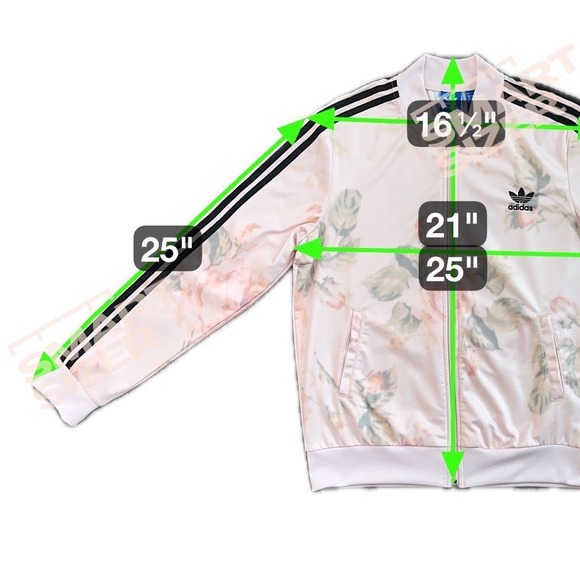 Adidas Originals Floral Track Jacket Pink Trefoil Logo M Rare‎ Athleisure Girly - Picture 2 of 11